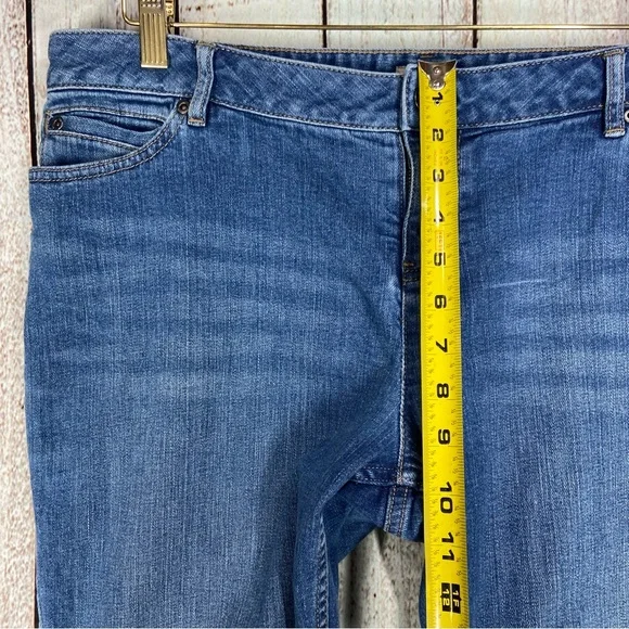 J Jill Jeans Womens 14P Blue Slim Leg Petite Mid Rise Stretch Denim Pants - Picture 8 of 11